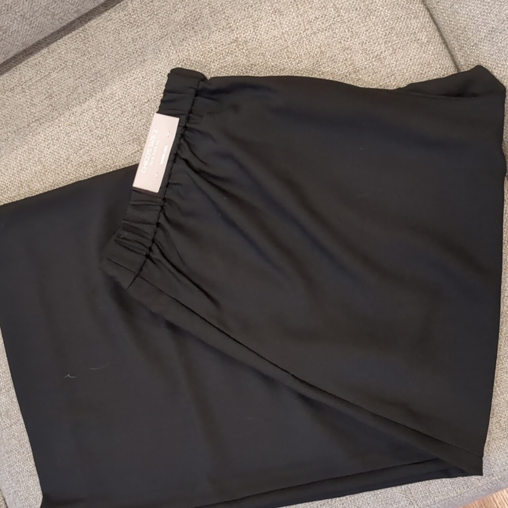 NEW Chico's black wide leg crop culotte size 2 (Women's 12)